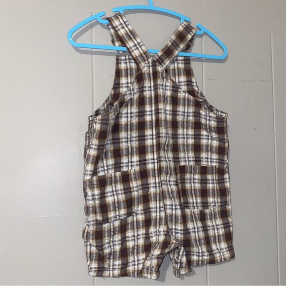 Dino, Deputy plaid overalls nine months - Picture 2 of 3